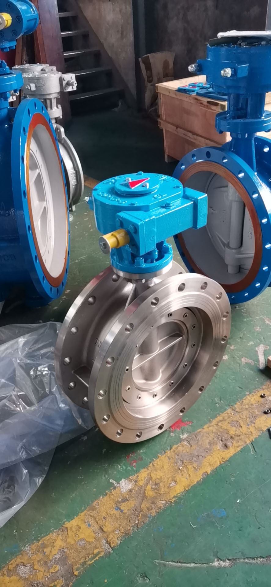 Manual hard seal three stainless steel three eccentric butterfly valve