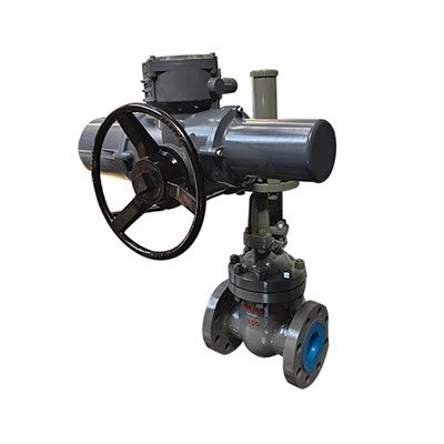 Válvula de compuerta WCB con engranajes cónicos eléctricos DN100