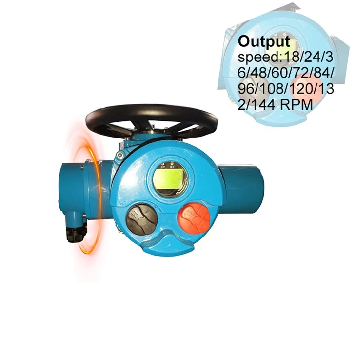 Rotation Speed 24rpm 36rpm 48rpm 72rpm Multi-turn Electric Valve Actuator For Diaphragm Valve
